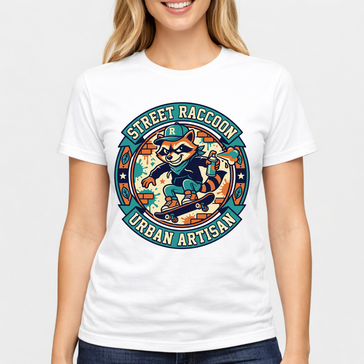Street Raccoon Urban Artisan T-Shirt