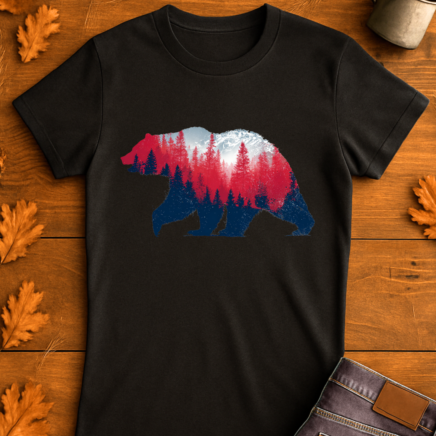 Bear in Forest Unisex T-Shirt
