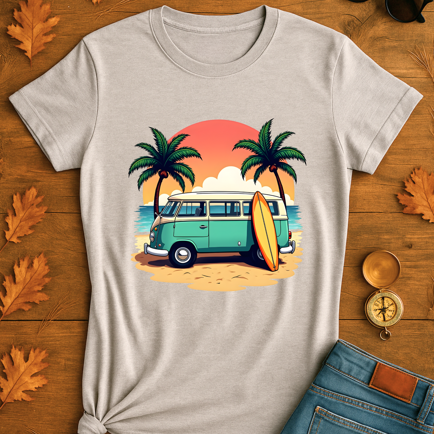 Sunset Surfing Van Unisex T-Shirt