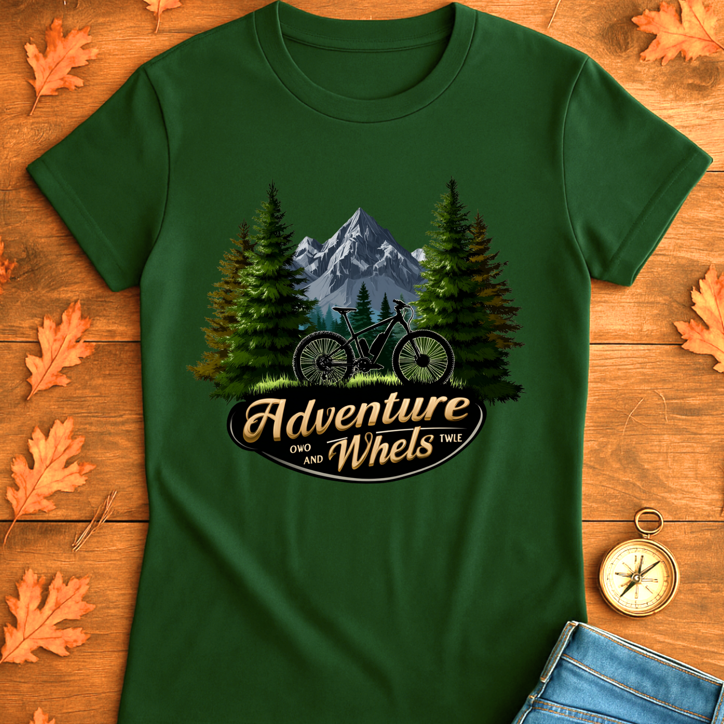 Mountain Bike Badge T-Shirt Adventure on Two Wheels