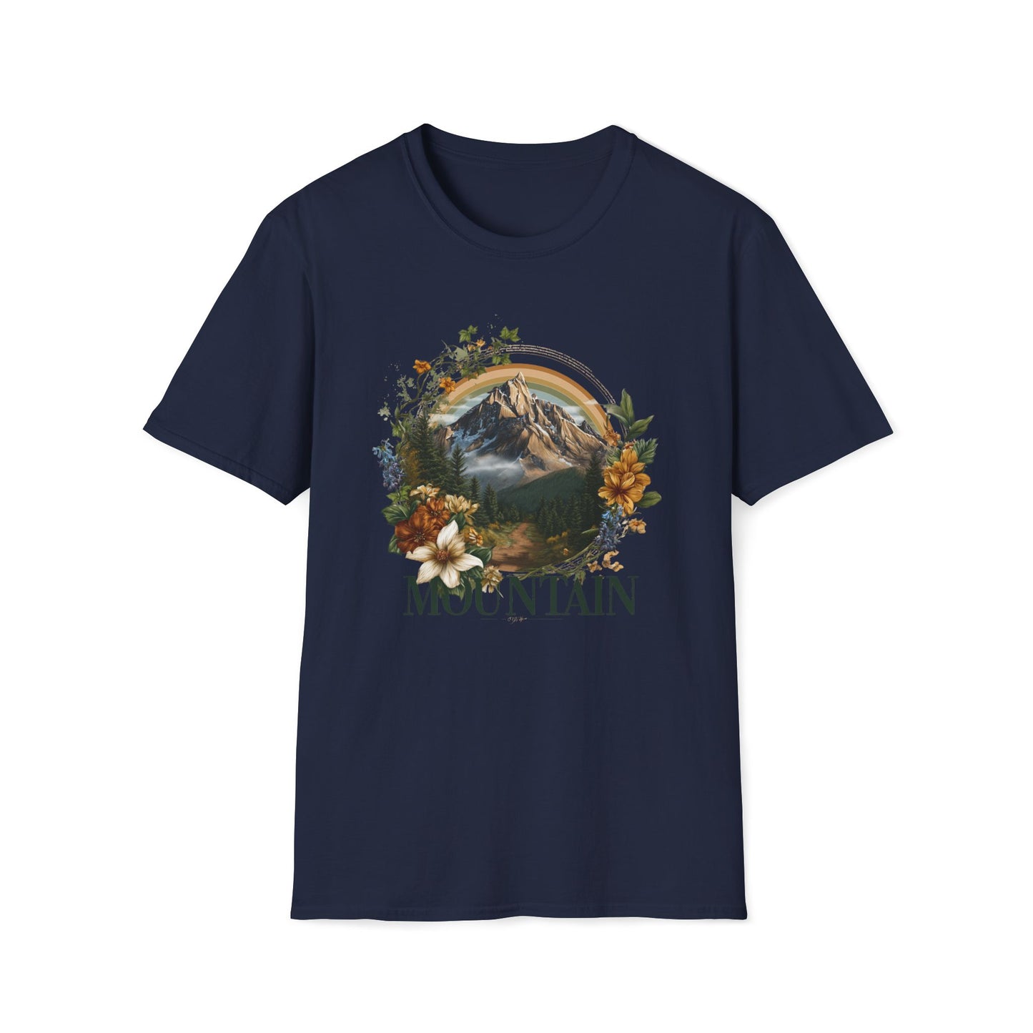Mountain Retro Typography T-Shirt
