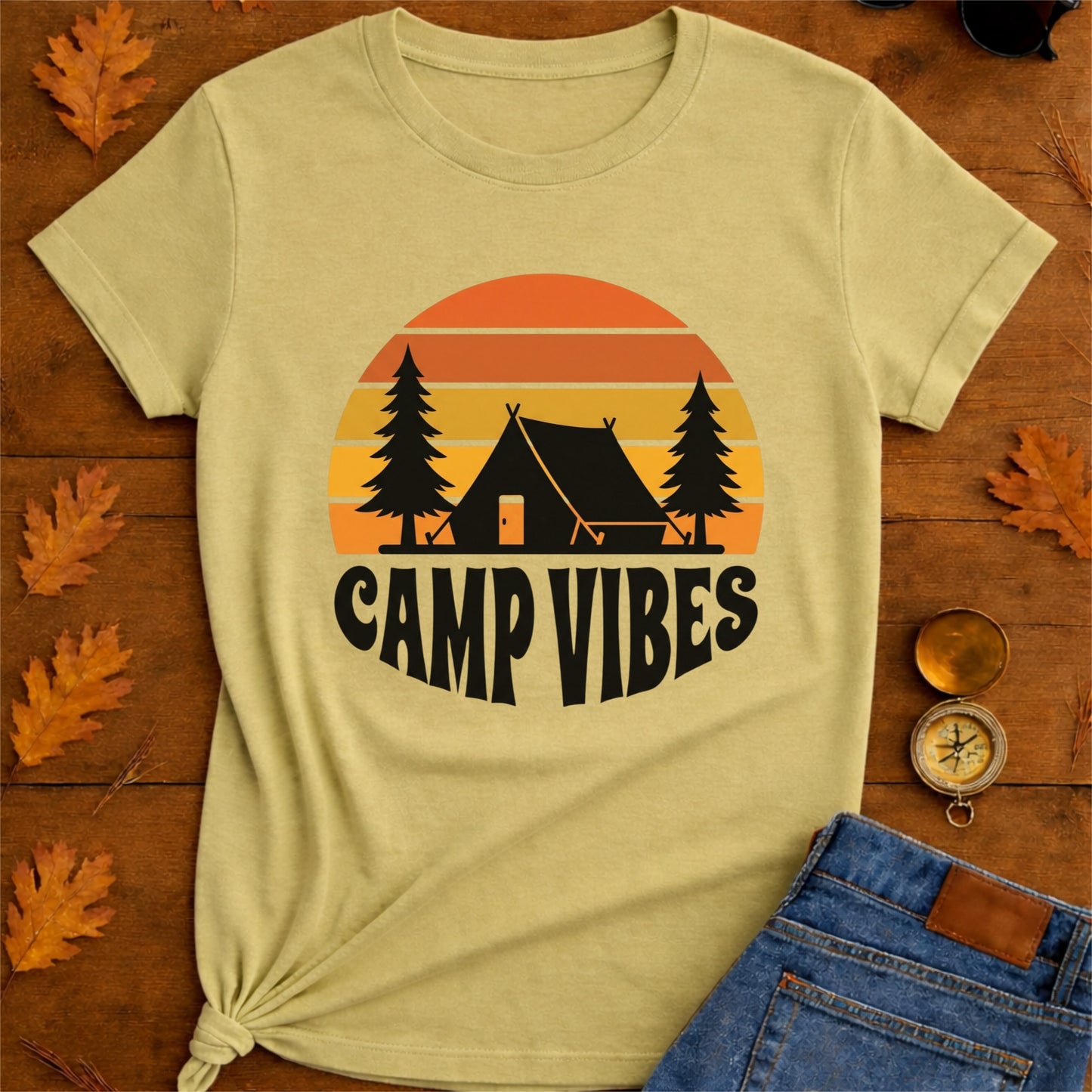 Camp Vibes T-Shirt — Retro Outdoor Camping Tee