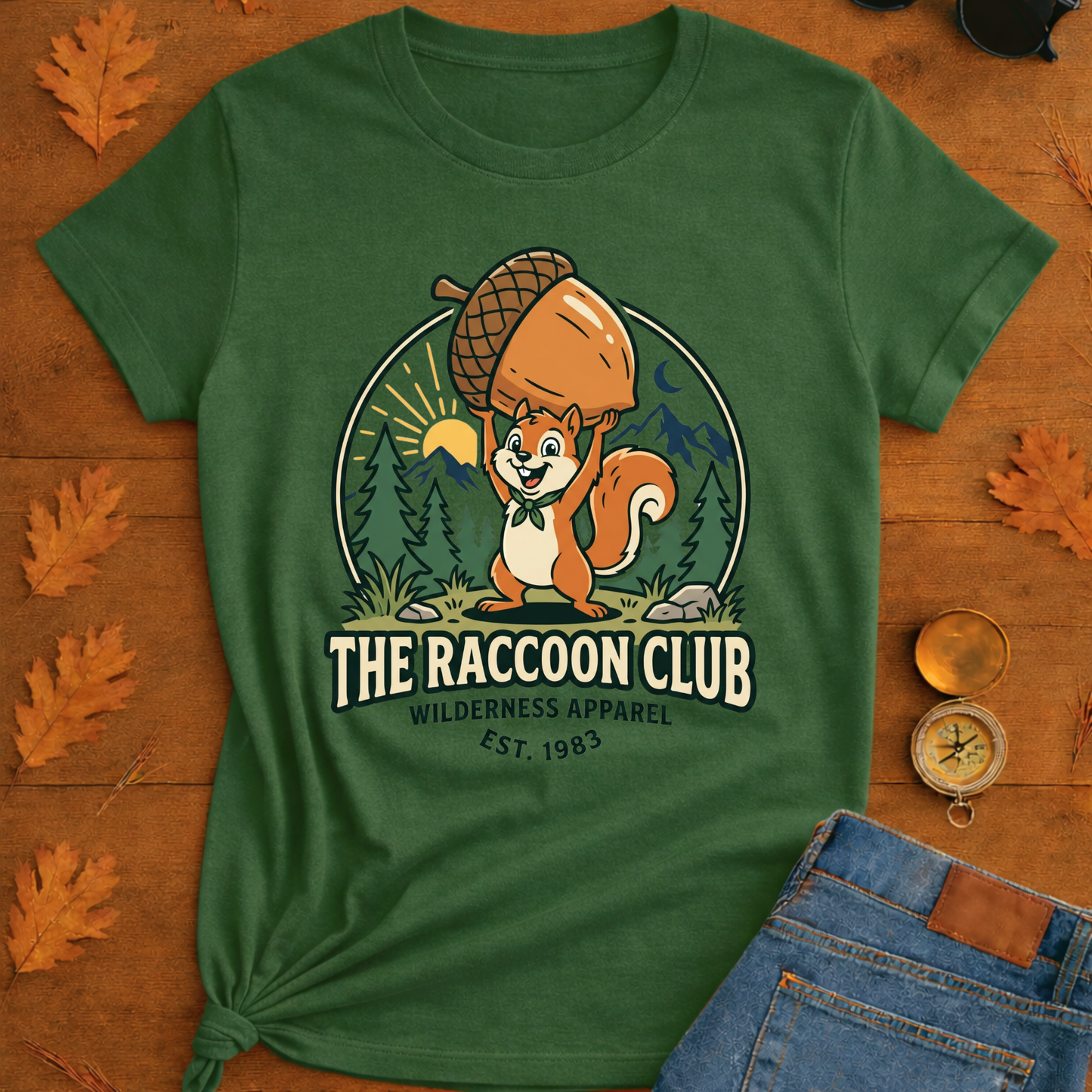 Squirrel Camping With Way Too Much Gear T-Shirt