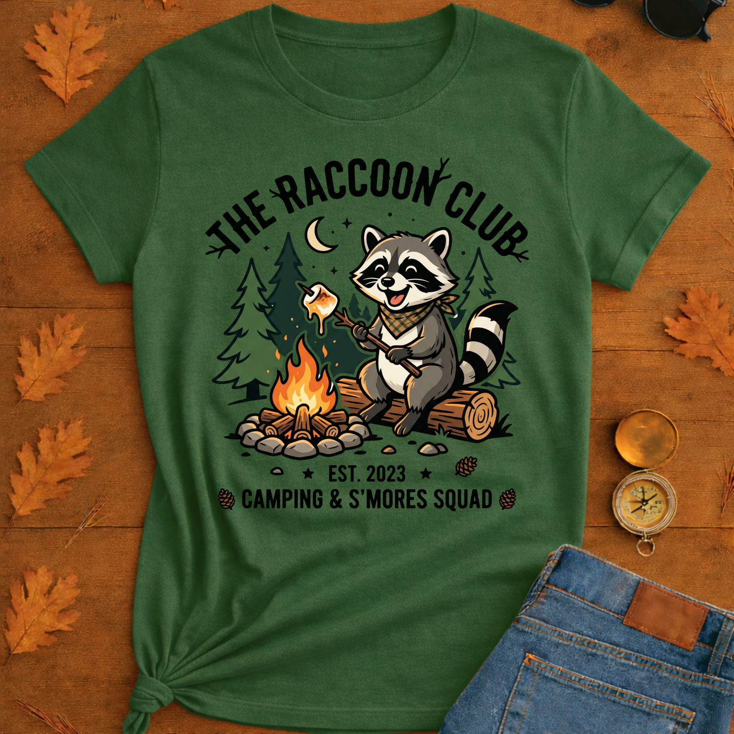 The raccoon camping T-Shirt