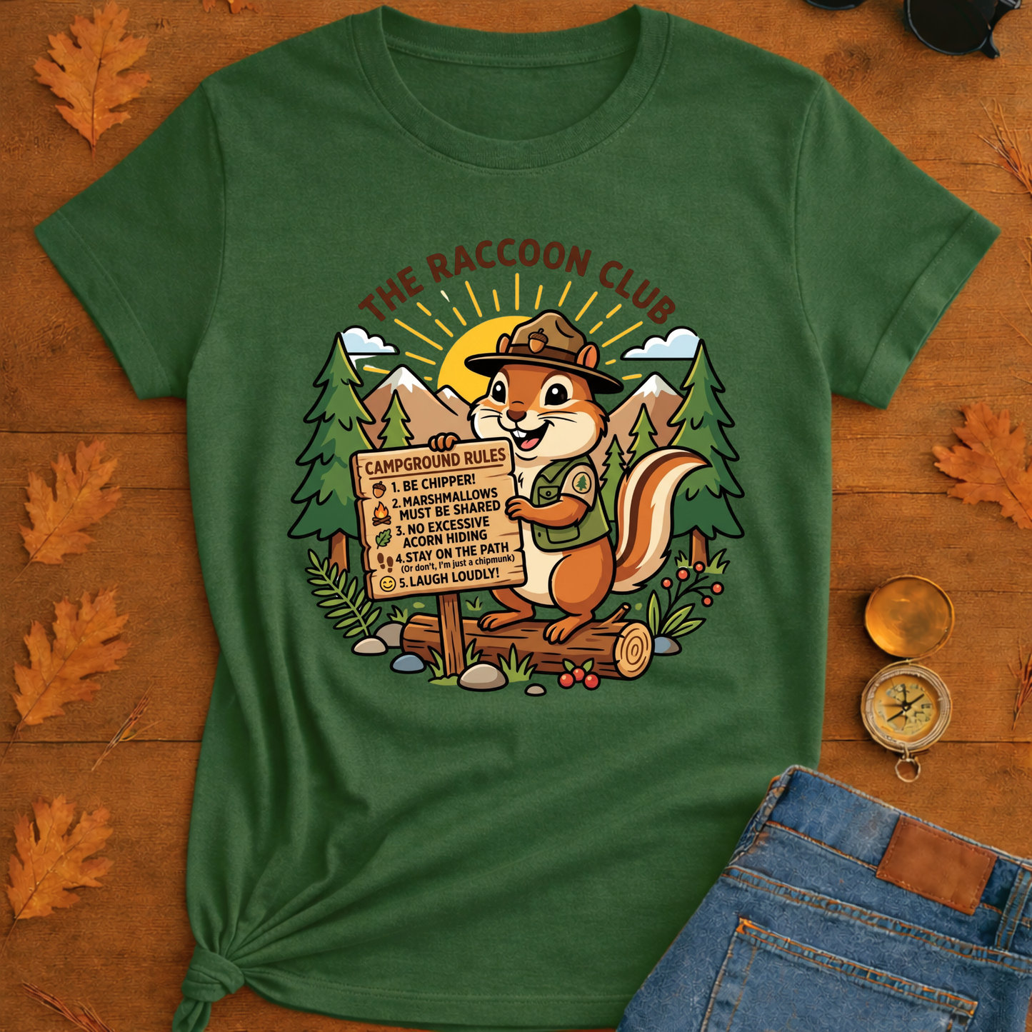 Chipmunk Acting Like the Campground Sheriff T-Shirt