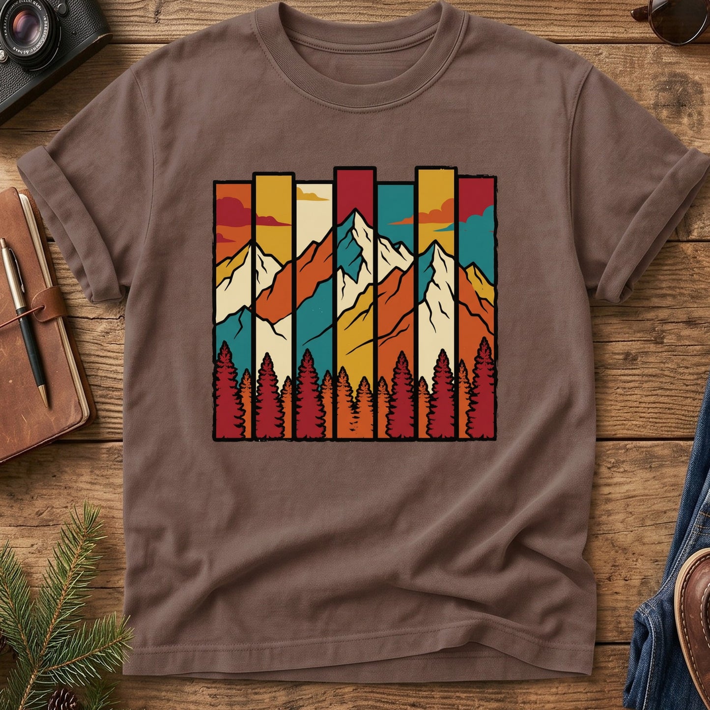 Geometric Mountain Peaks Tee