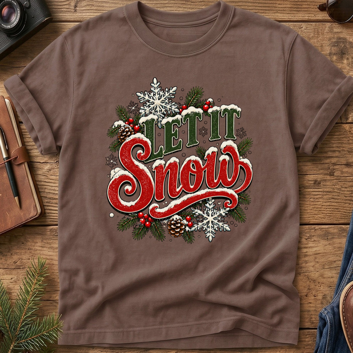 Let It Snow Christmas Tee