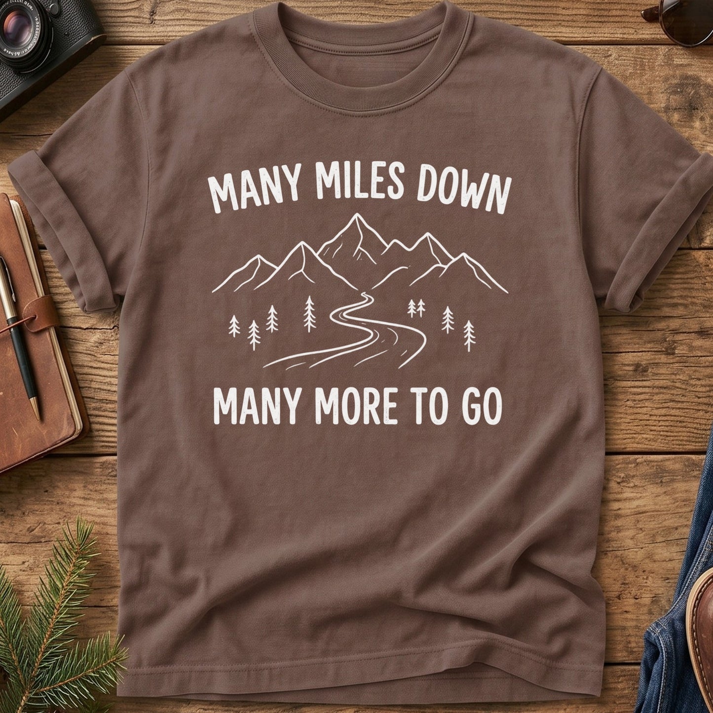 Many Miles Down Tee — Wilderness Apparel garment-dyed Comfort Colors tee, photo 8 of 8