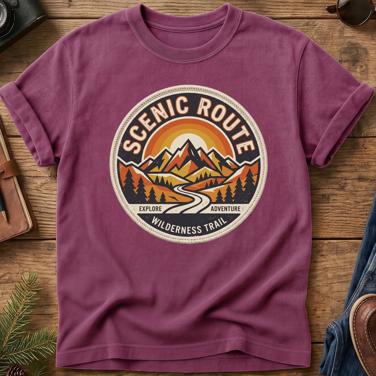 Mountain Sunset Crest Tee