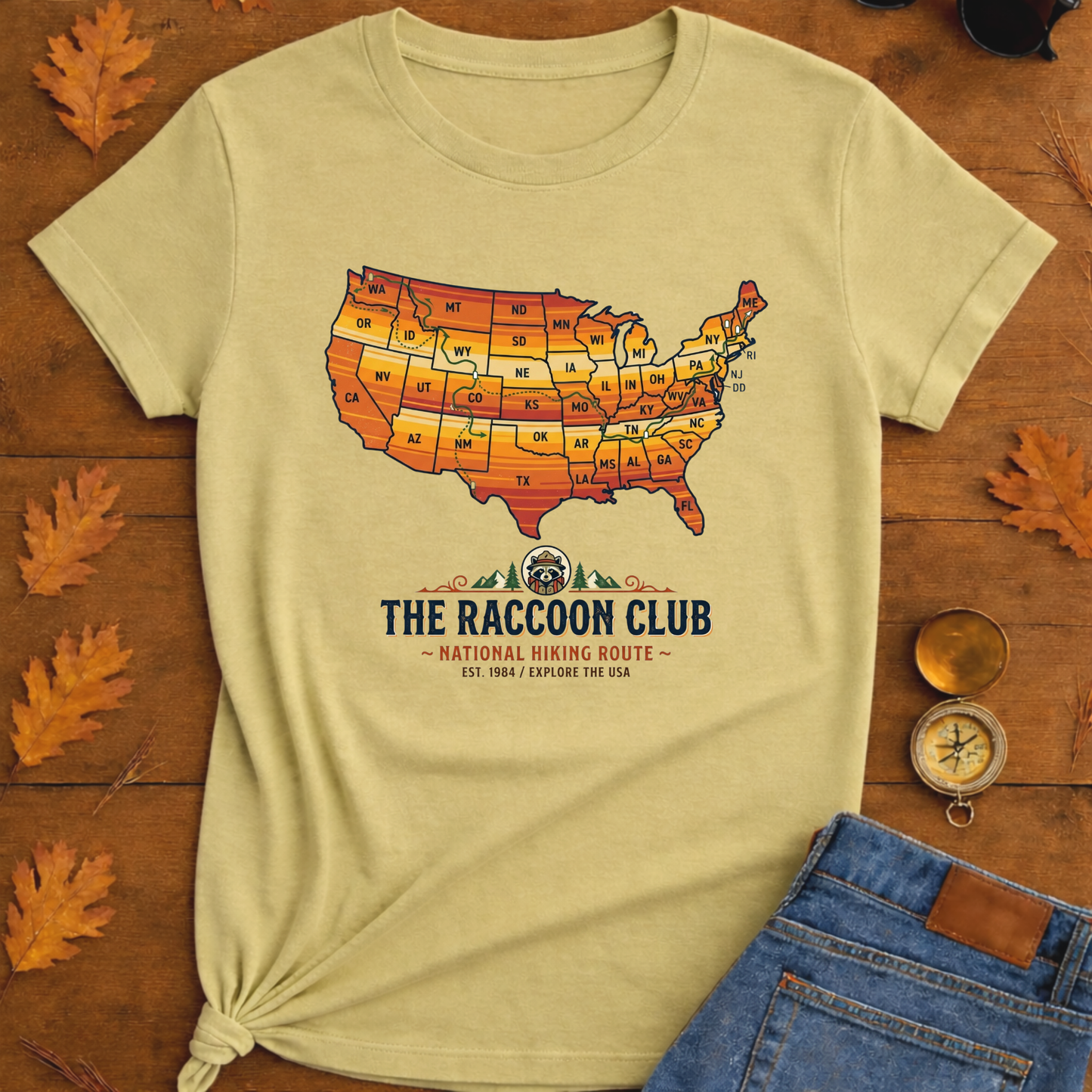 United State Map T-Shirt