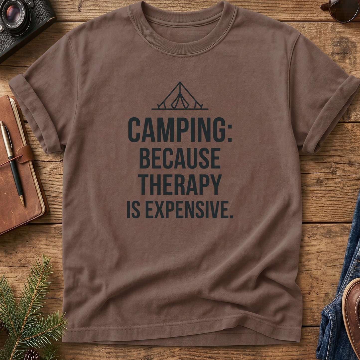 Camping because therapy is expensive