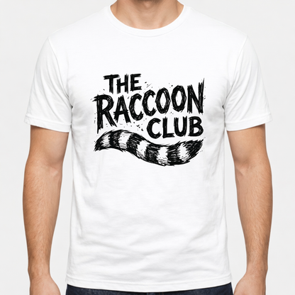 Raccoon Club T-Shirt — Cute Retro Wildlife Tee