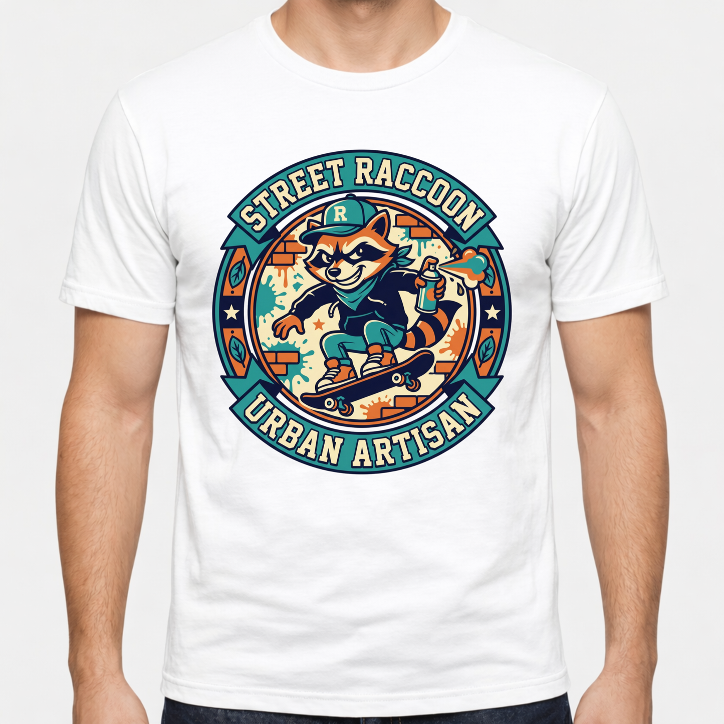 Street Raccoon Urban Artisan T-Shirt