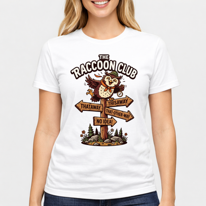 Silly Owl Wrong Direction Sign T-Shirt