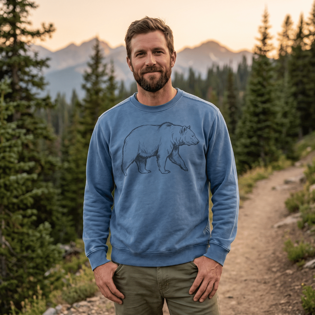 Roaming Bear Line Art Sweatshirt