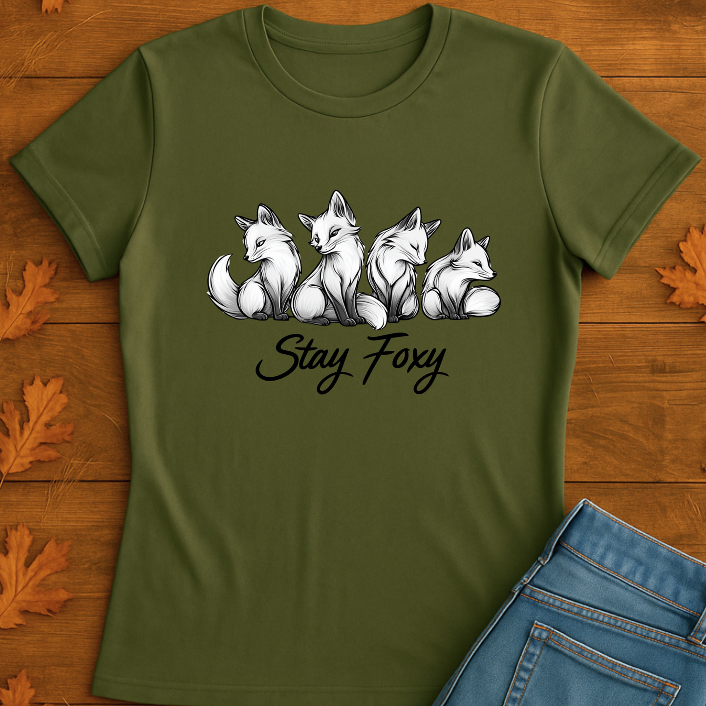 Fox Graphic T-Shirt - Stay Foxy Design