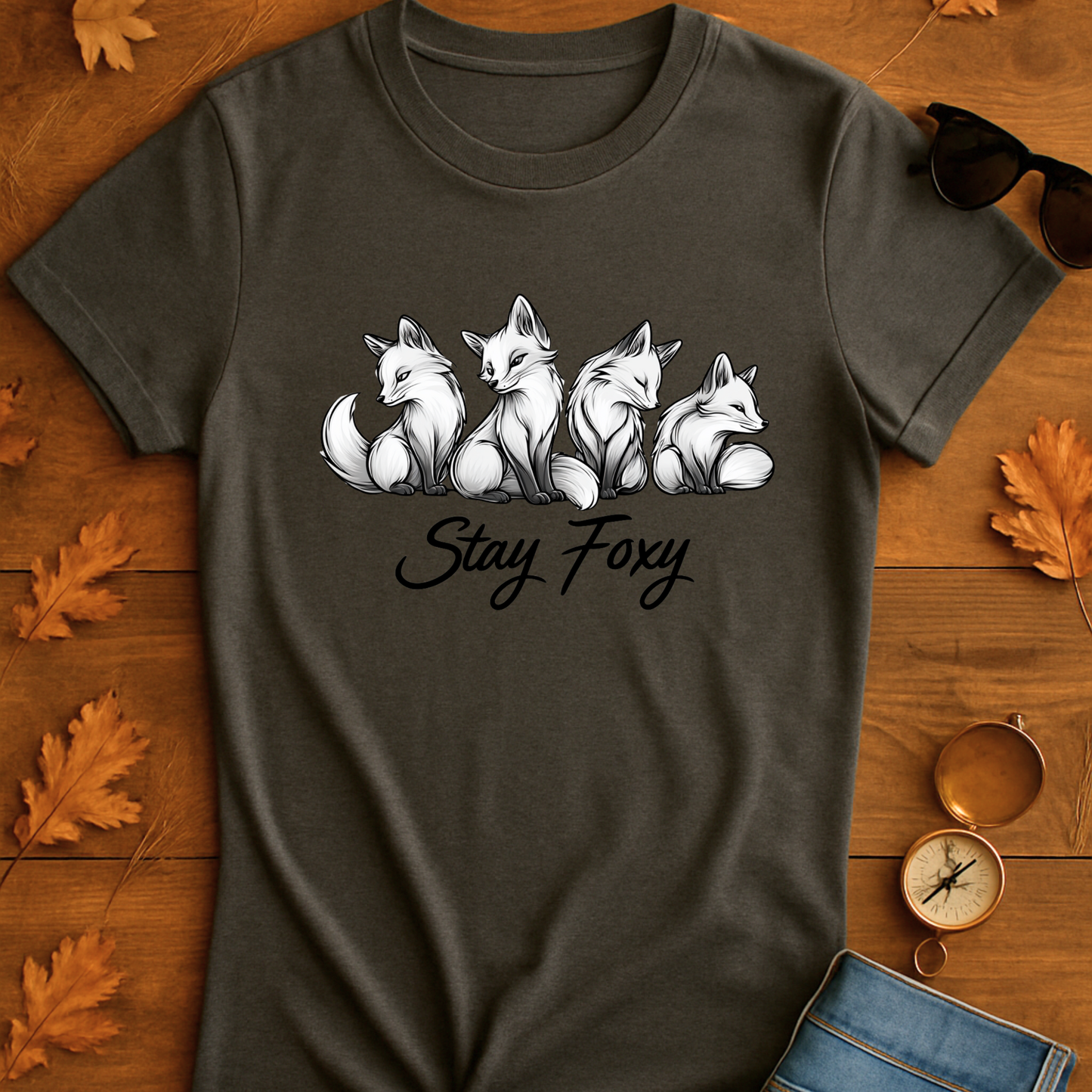 Fox Graphic T-Shirt - Stay Foxy Design
