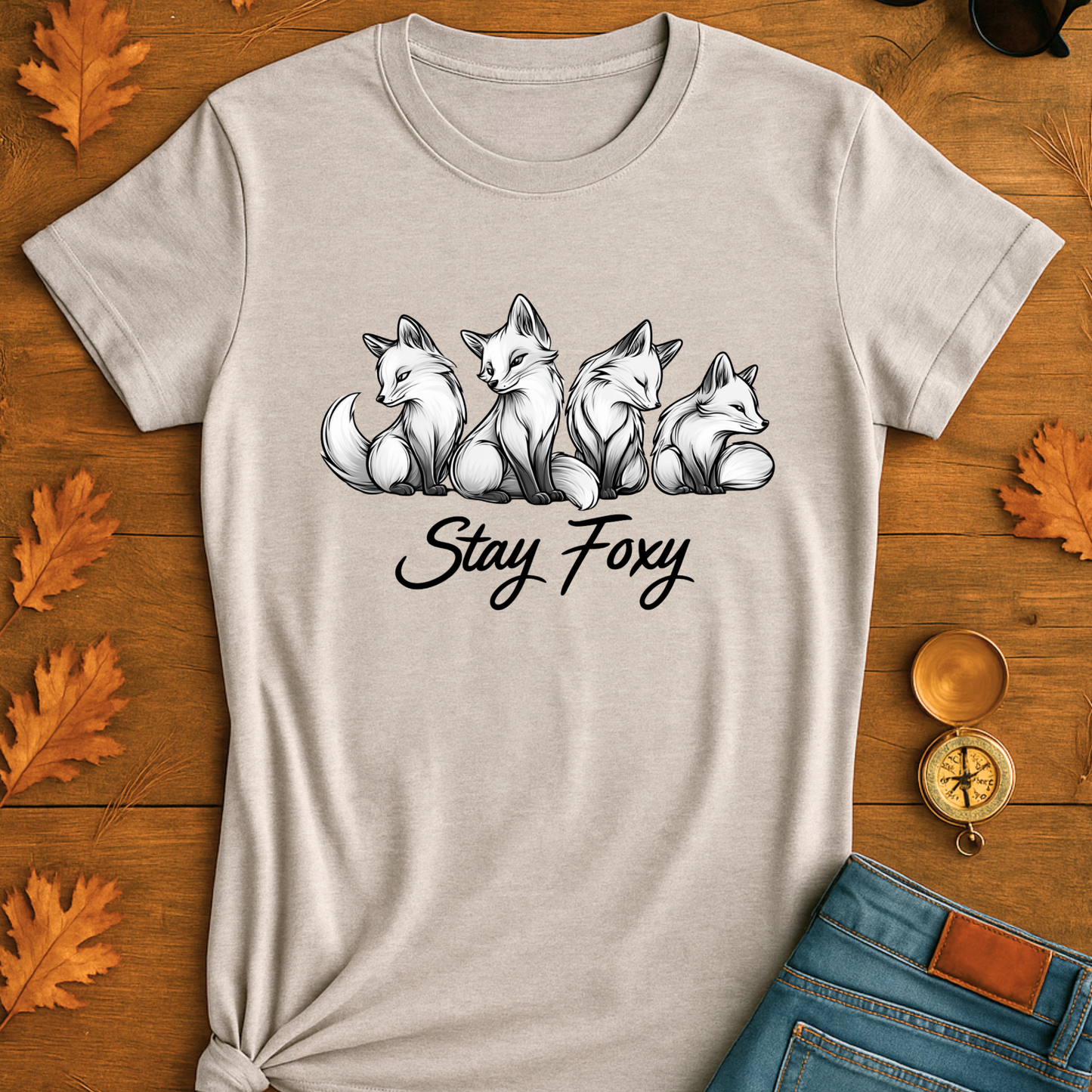 Fox Graphic T-Shirt - Stay Foxy Design