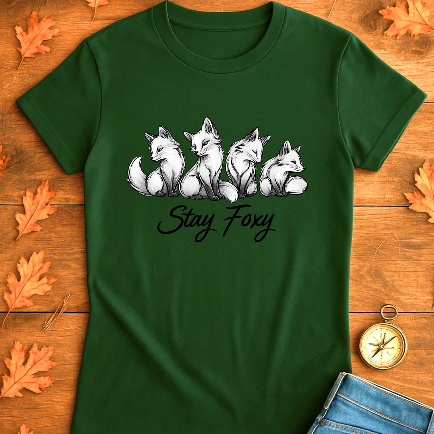 Fox Graphic T-Shirt - Stay Foxy Design