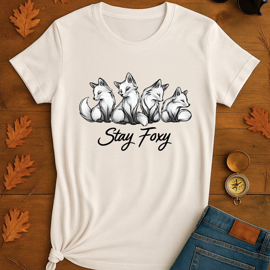 Fox Graphic T-Shirt - Stay Foxy Design