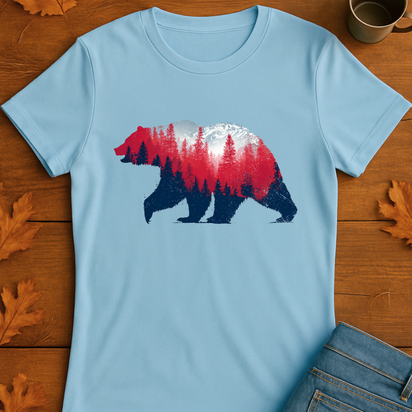 Bear in Forest Unisex T-Shirt