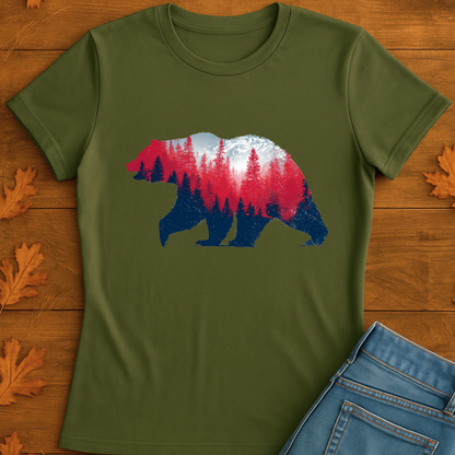 Bear in Forest Unisex T-Shirt
