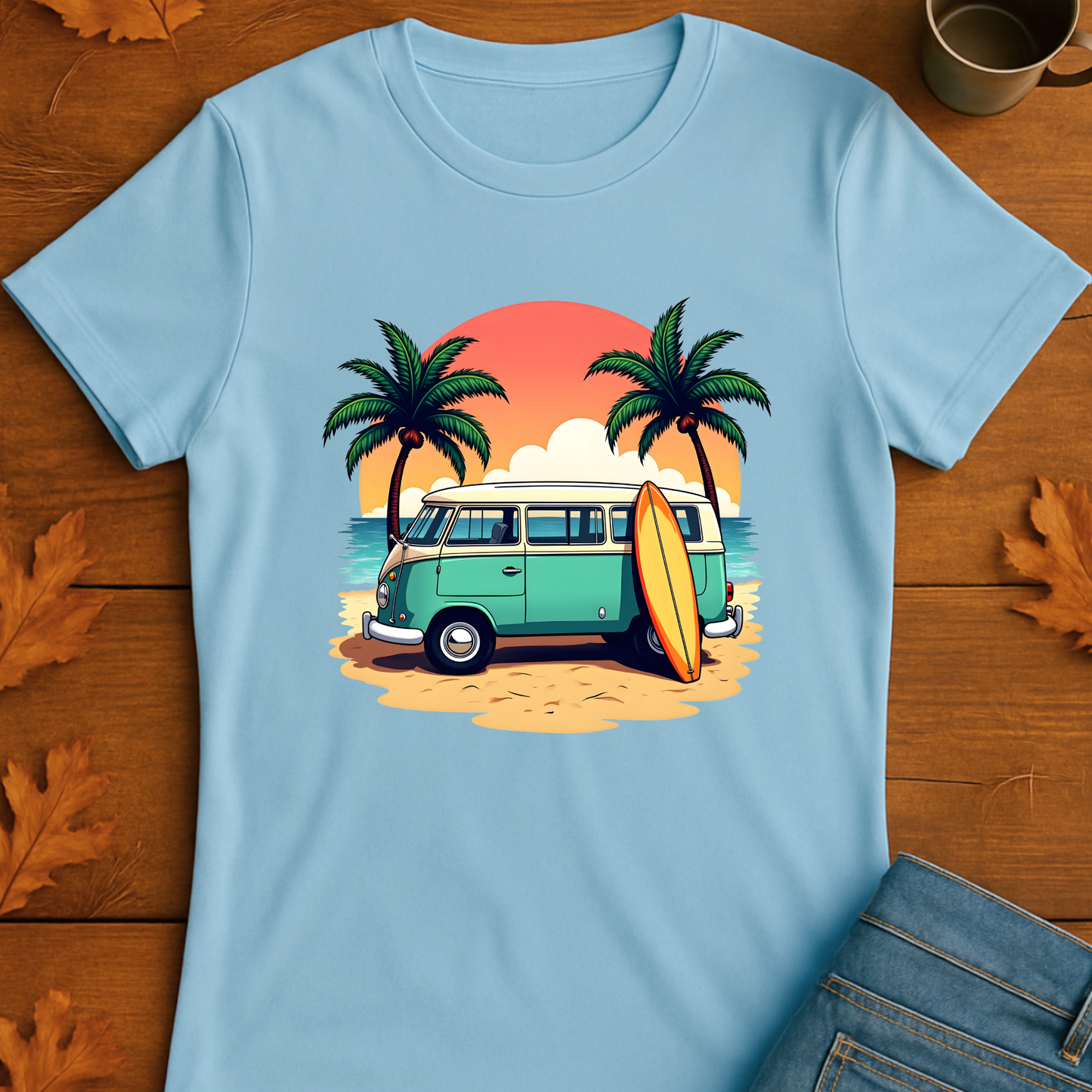 Sunset Surfing Van Unisex T-Shirt