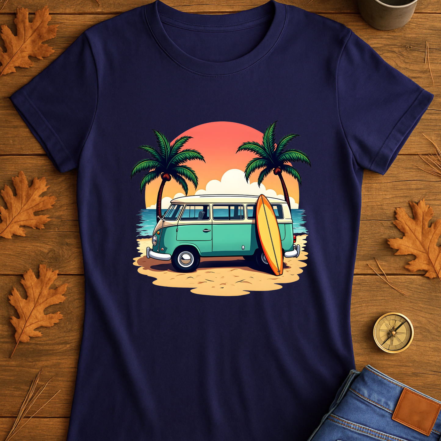 Sunset Surfing Van Unisex T-Shirt