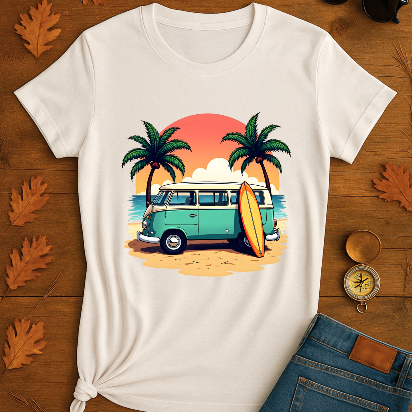 Sunset Surfing Van Unisex T-Shirt