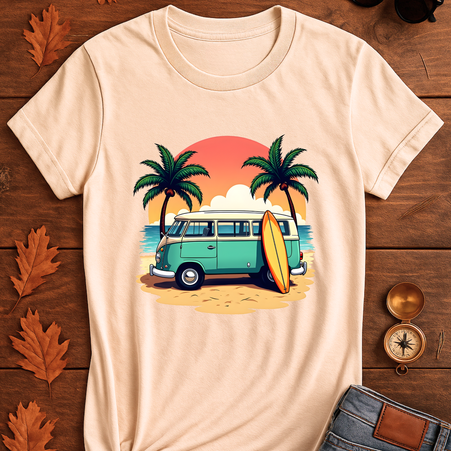 Sunset Surfing Van Unisex T-Shirt