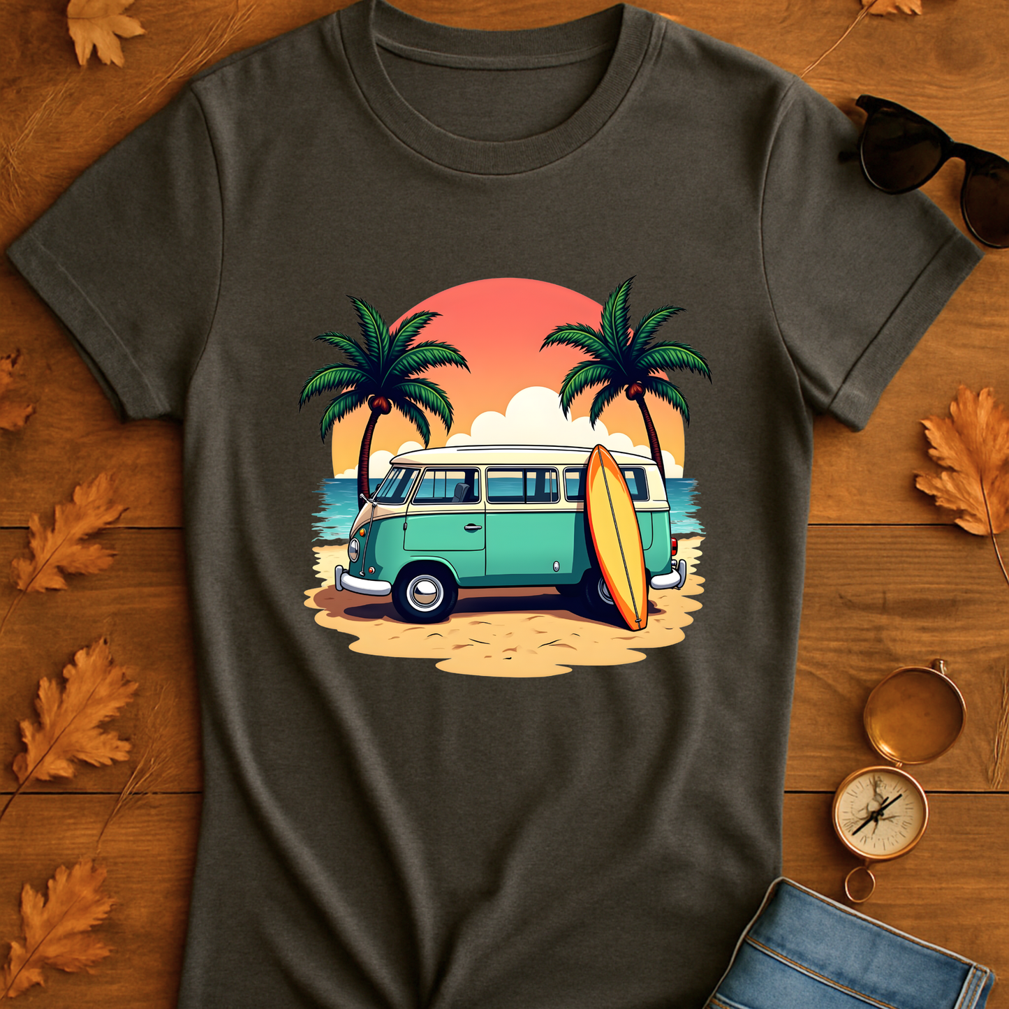 Sunset Surfing Van Unisex T-Shirt