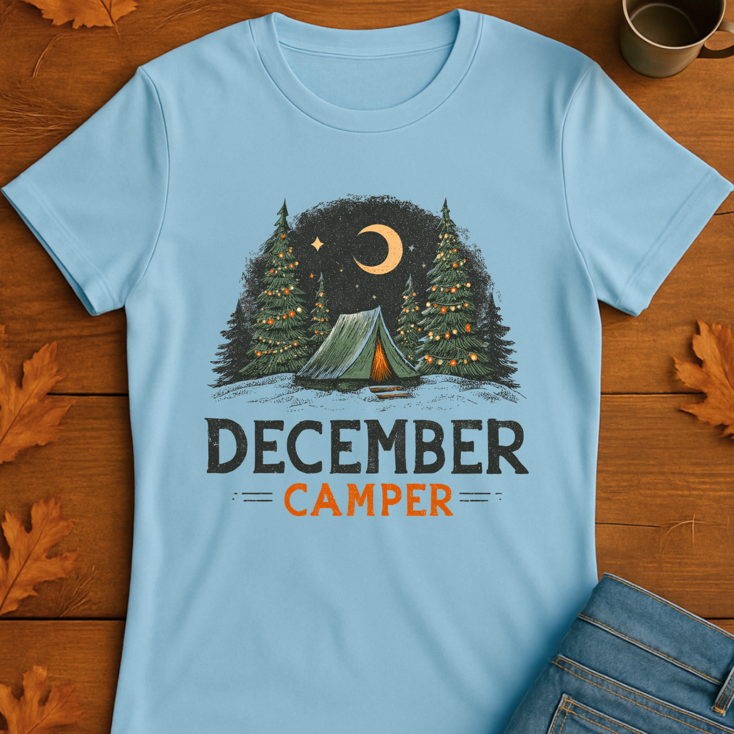 December Camper T-Shirt - Unisex Tee for Outdoor Enthusiasts