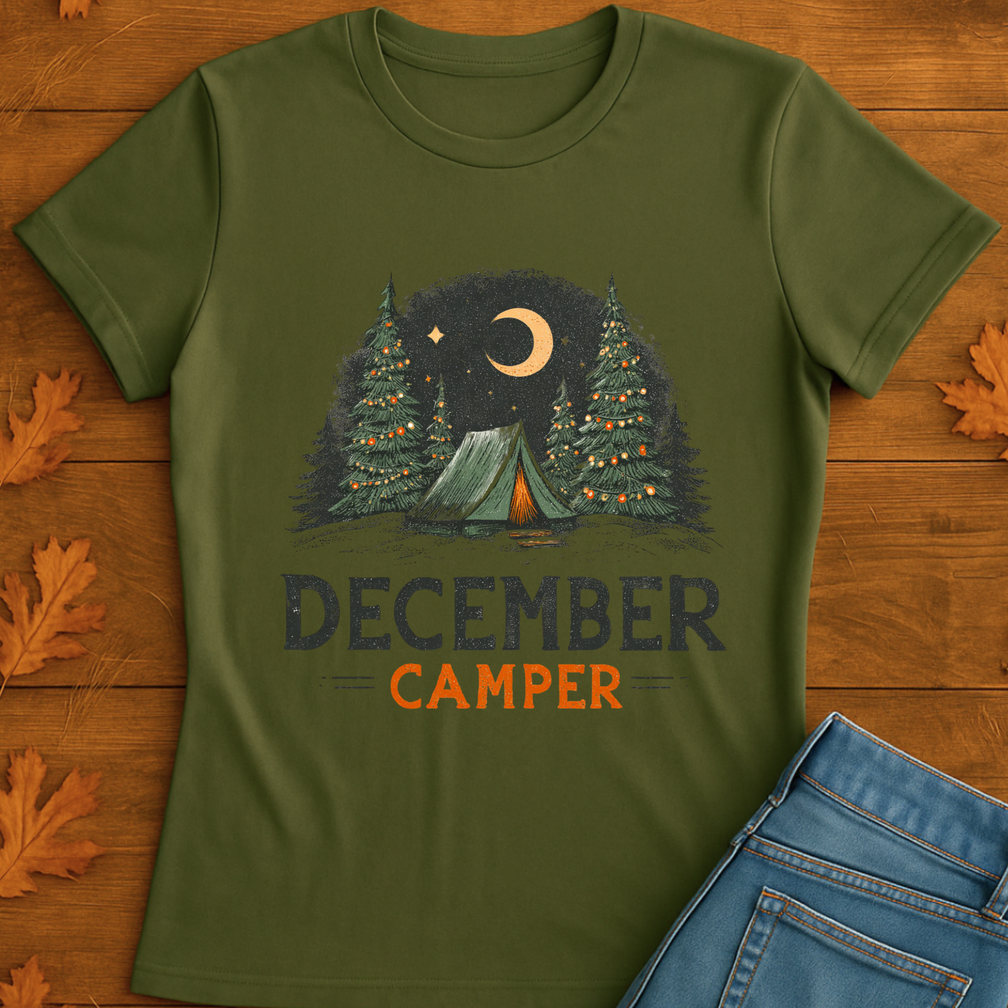 December Camper T-Shirt - Unisex Tee for Outdoor Enthusiasts