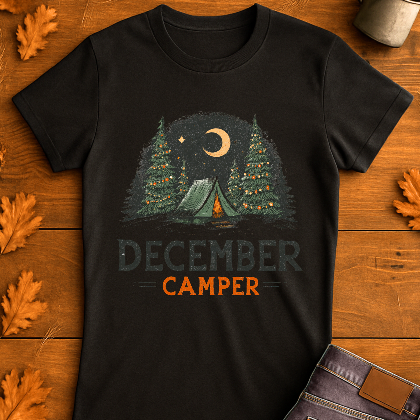 December Camper T-Shirt - Unisex Tee for Outdoor Enthusiasts