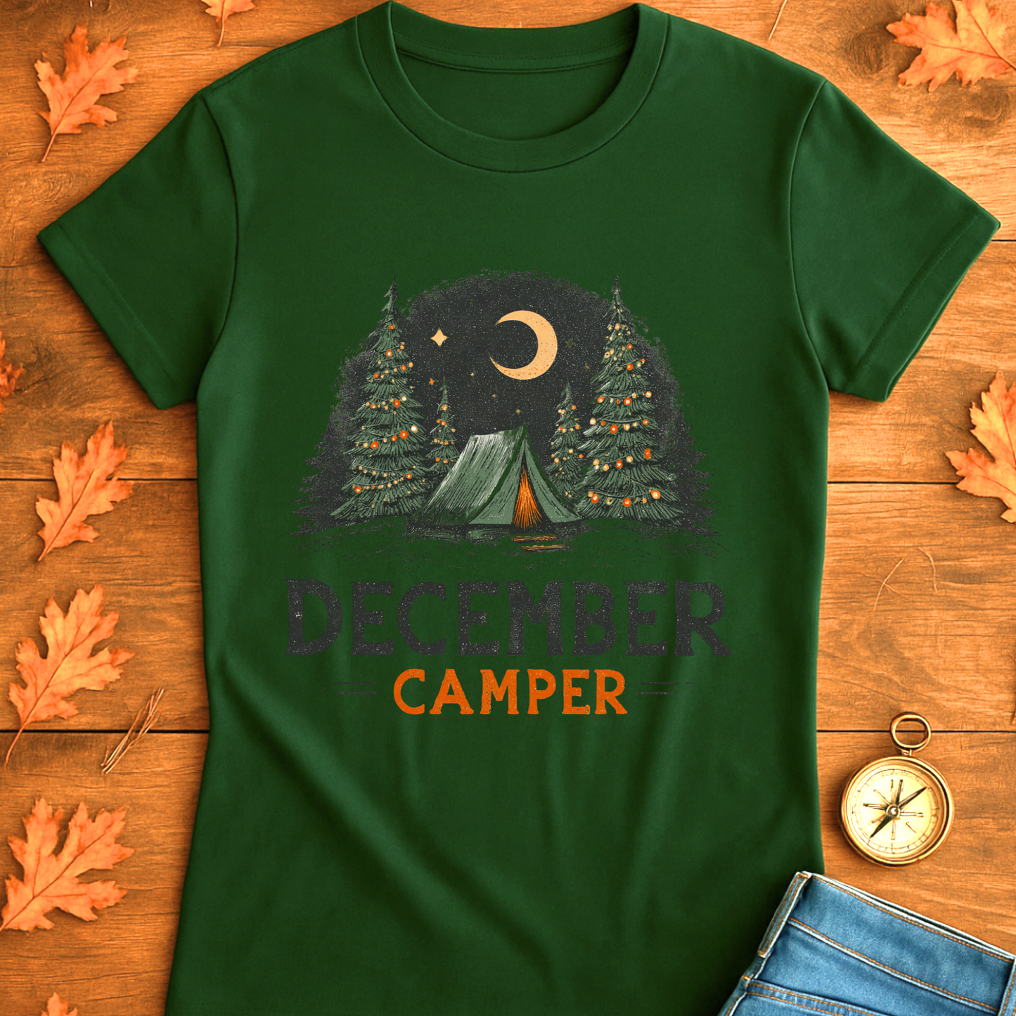 December Camper T-Shirt - Unisex Tee for Outdoor Enthusiasts