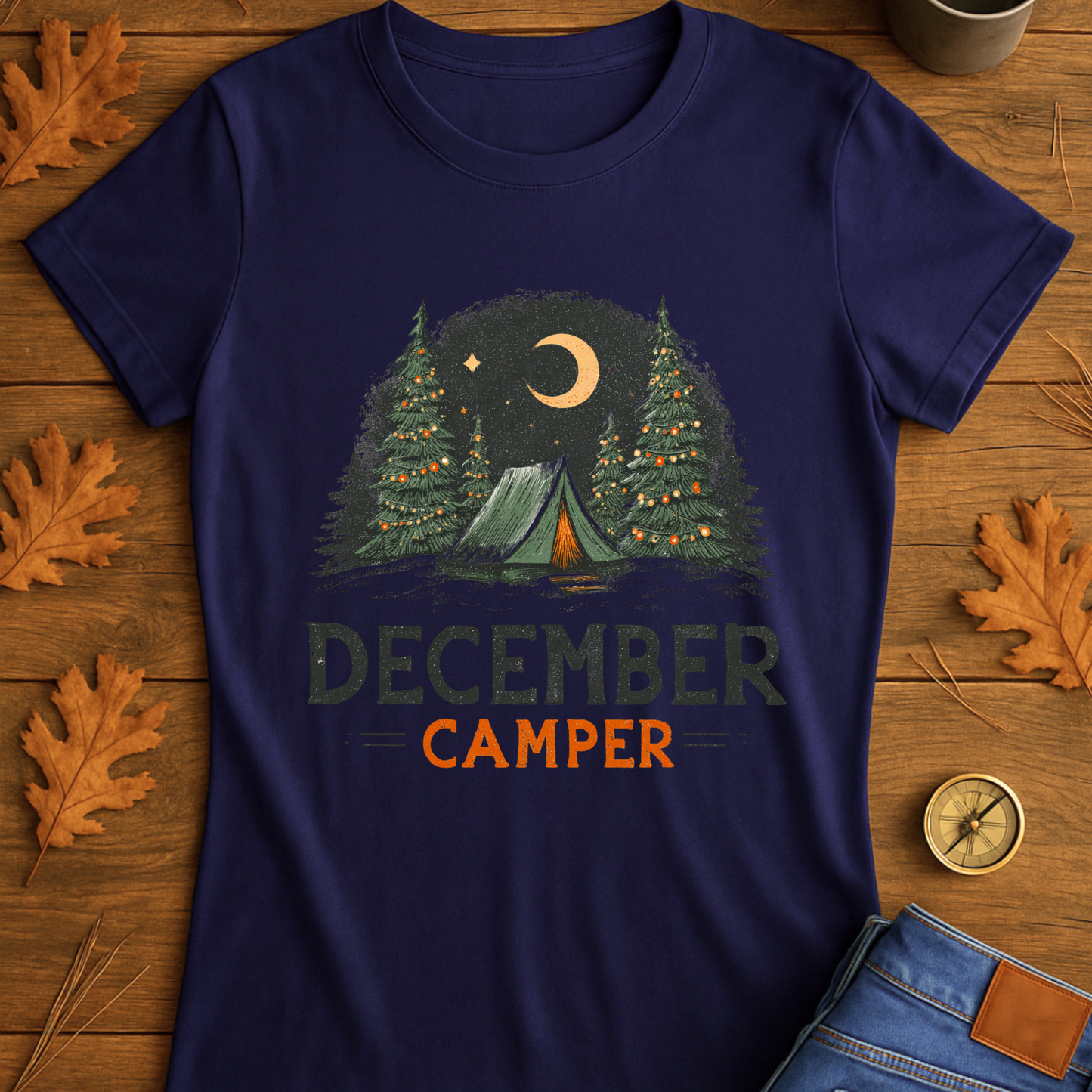 December Camper T-Shirt - Unisex Tee for Outdoor Enthusiasts