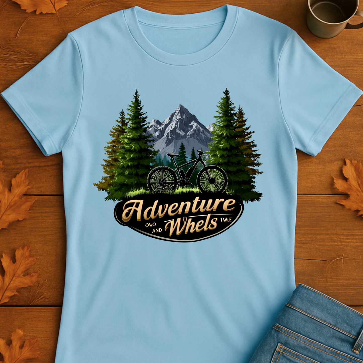 Mountain Bike Badge T-Shirt Adventure on Two Wheels