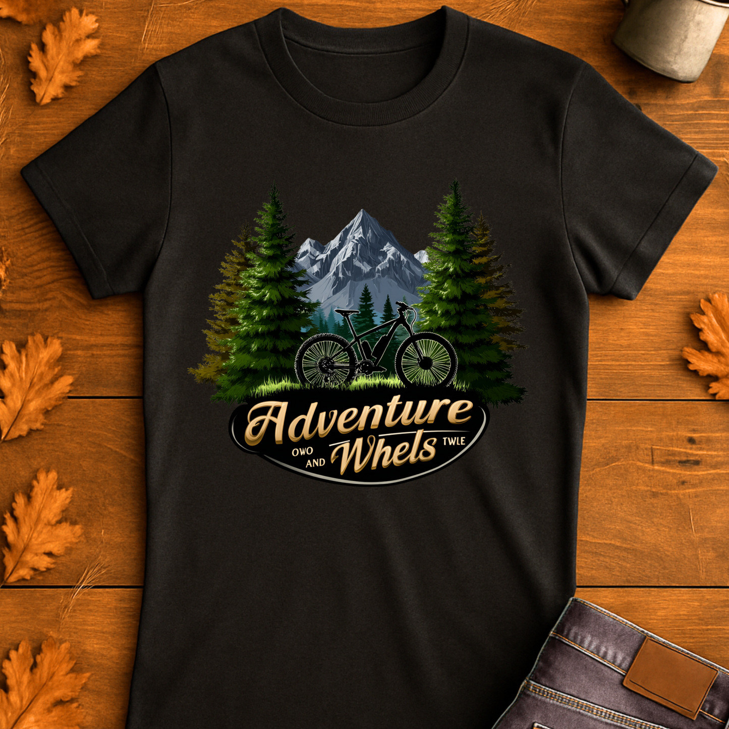 Mountain Bike Badge T-Shirt Adventure on Two Wheels