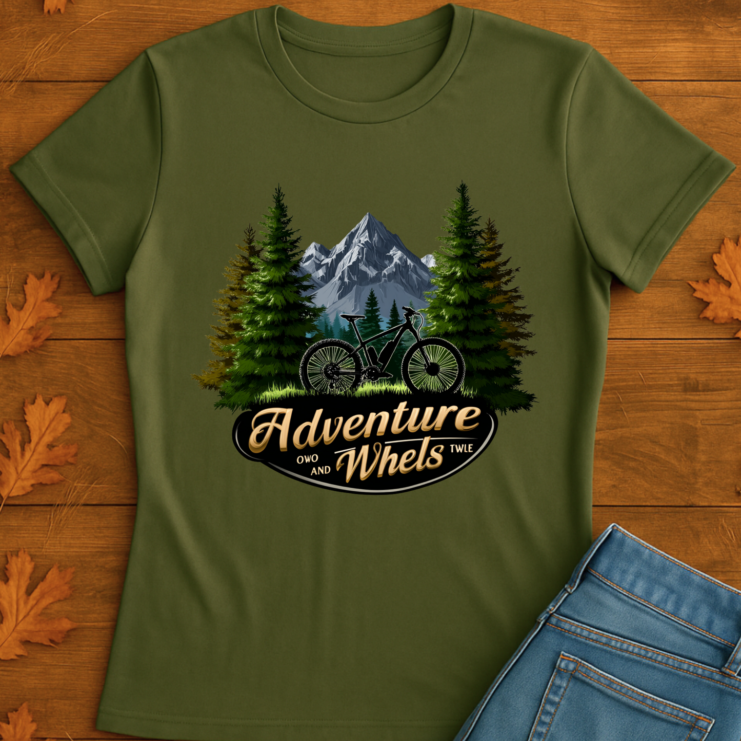 Mountain Bike Badge T-Shirt Adventure on Two Wheels