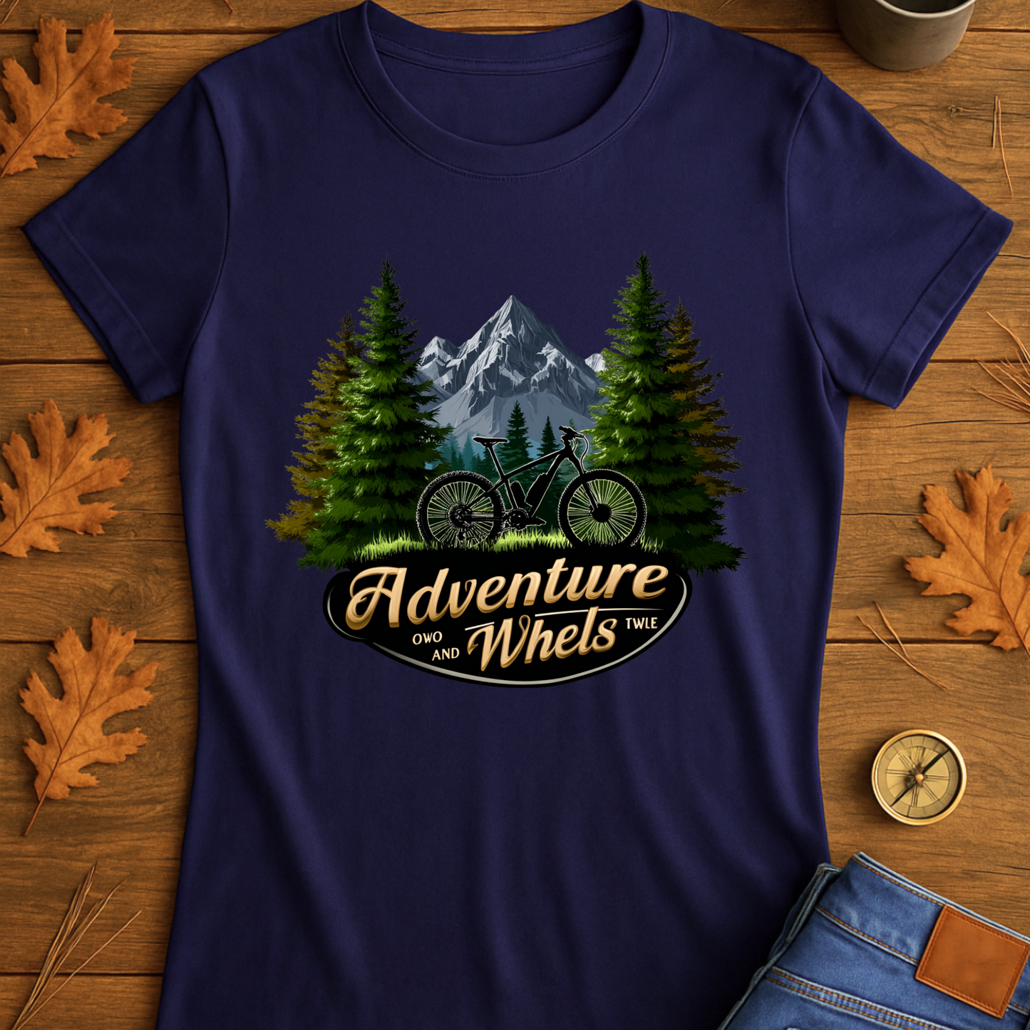 Mountain Bike Badge T-Shirt Adventure on Two Wheels
