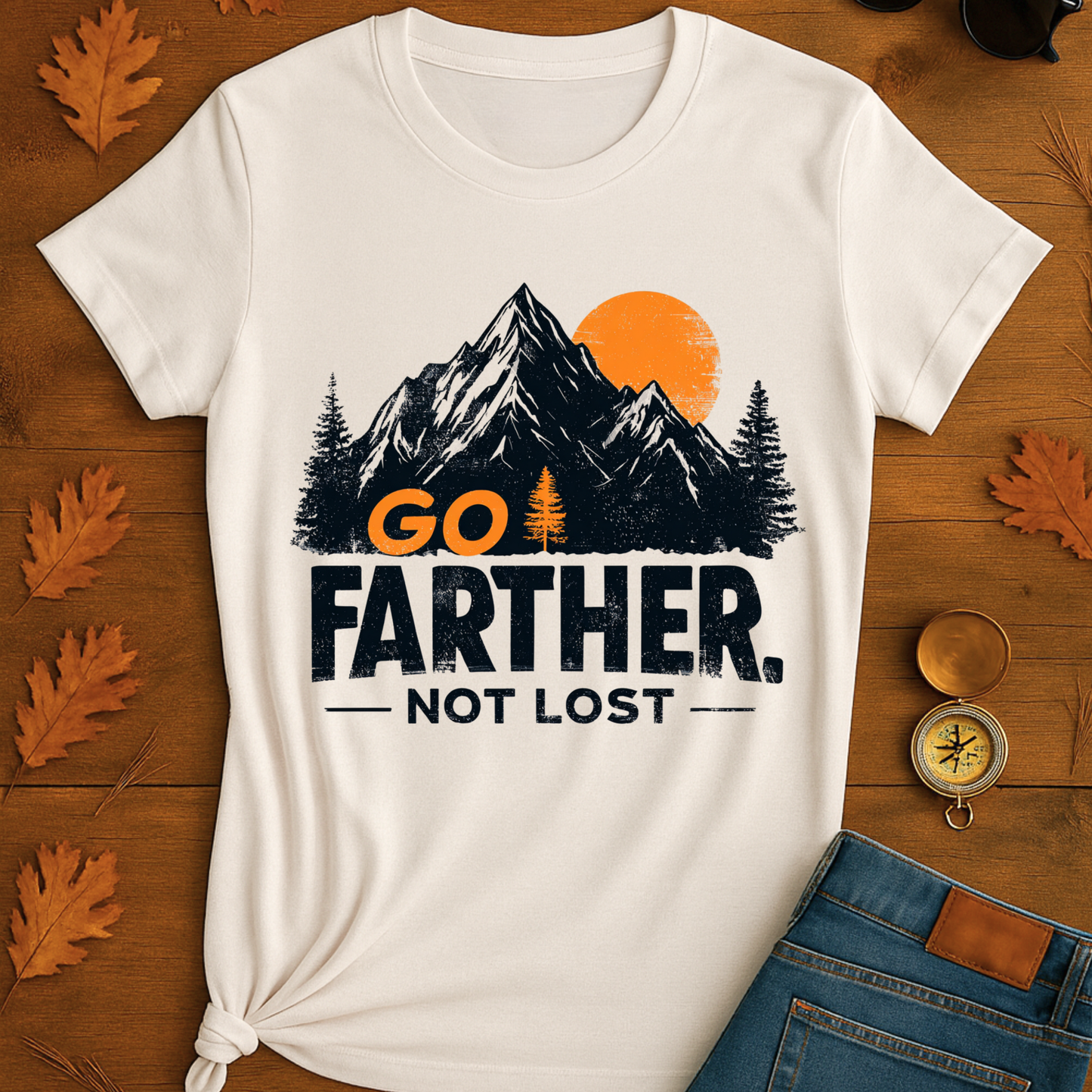 T-Shirt Go Farther - not Lost Unisex Softstyle
