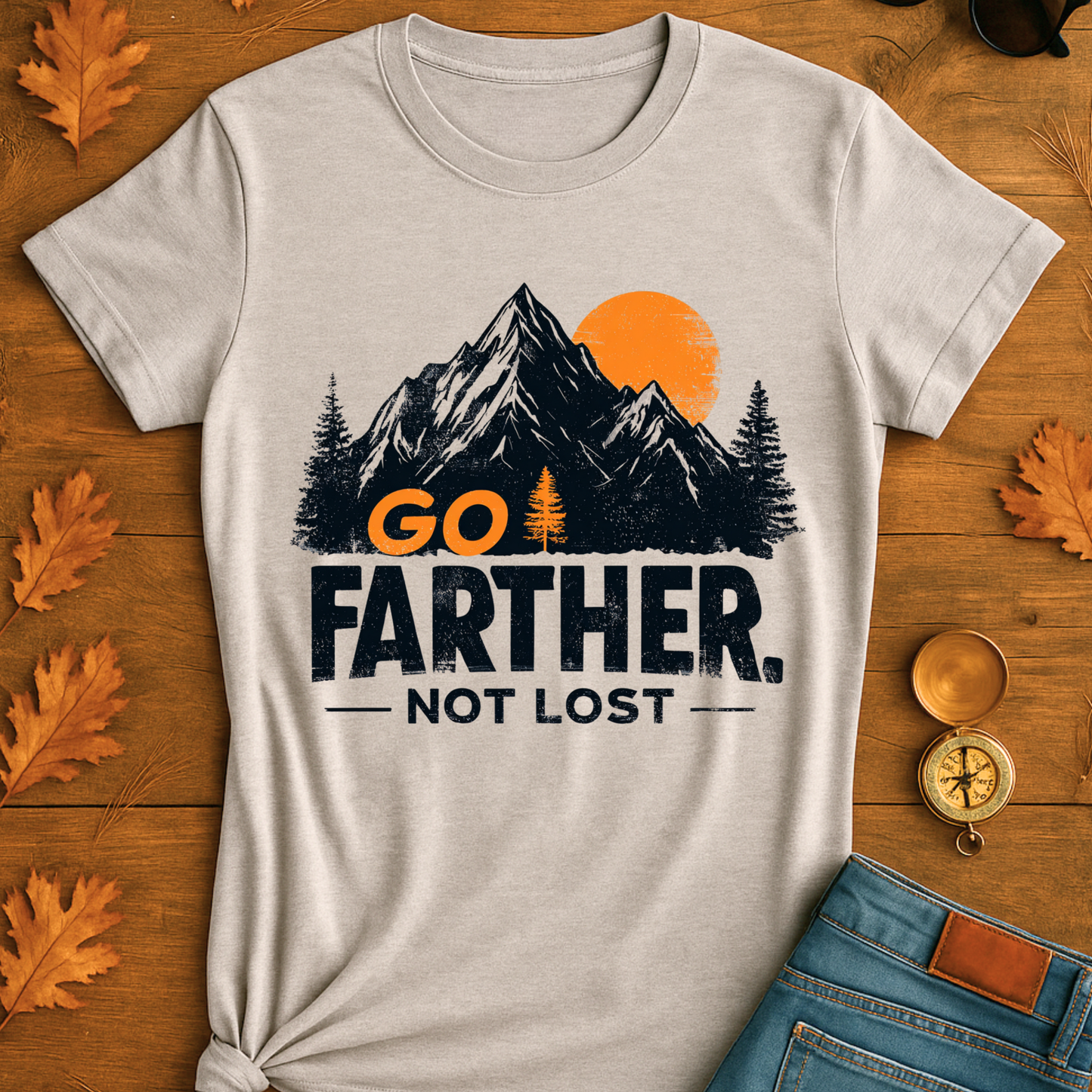 T-Shirt Go Farther - not Lost Unisex Softstyle