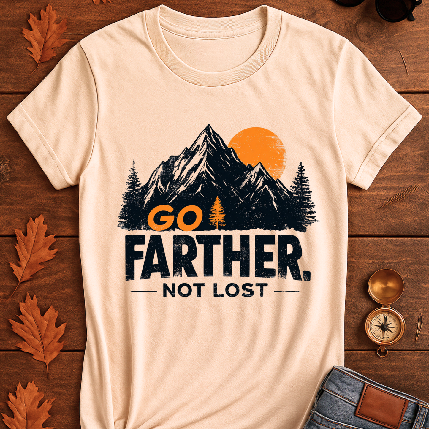 T-Shirt Go Farther - not Lost Unisex Softstyle