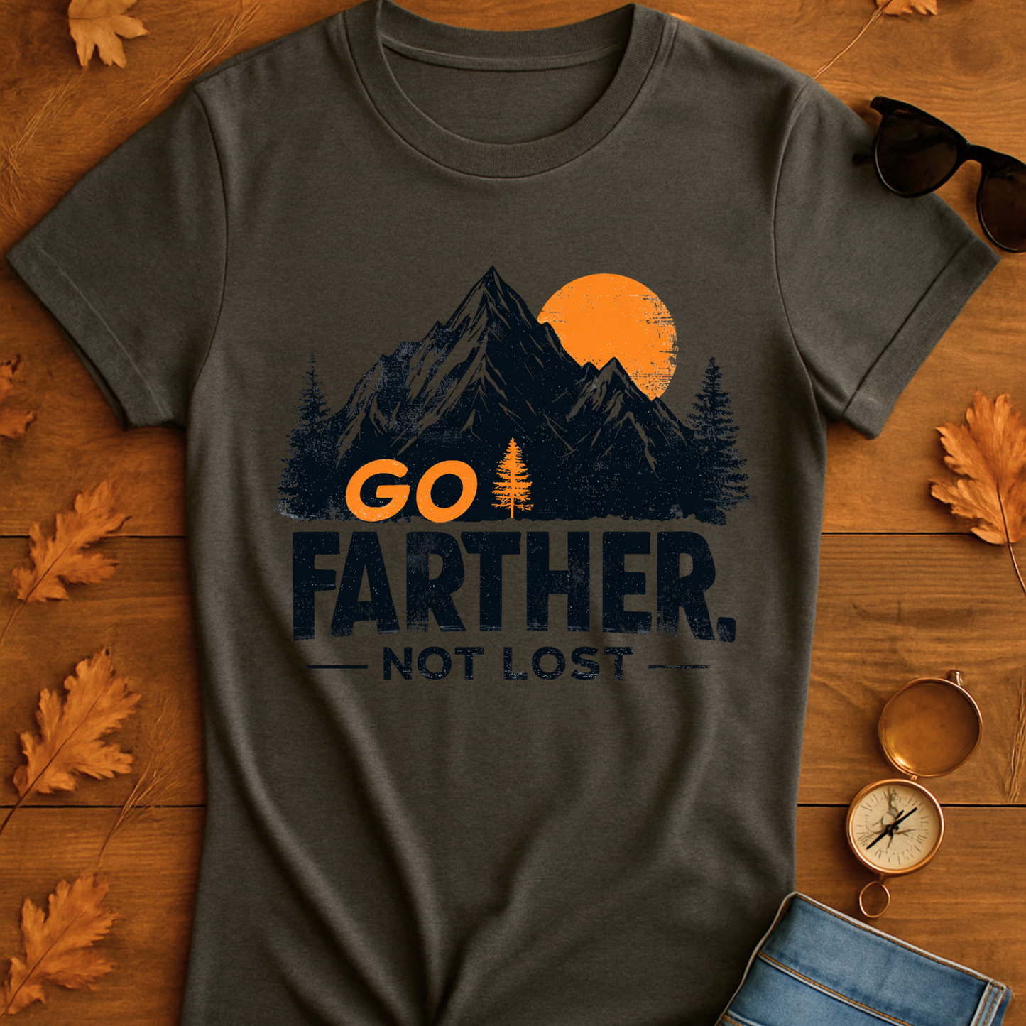 T-Shirt Go Farther - not Lost Unisex Softstyle