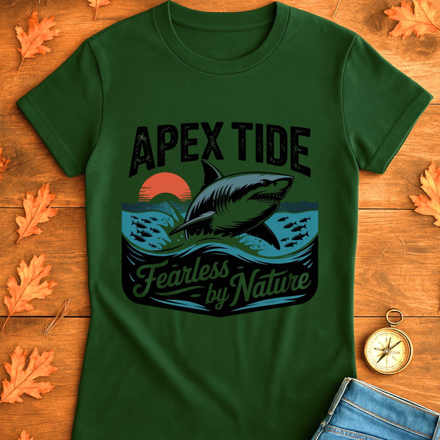 Shark Unisex T-Shirt - Fearless by Nature Design