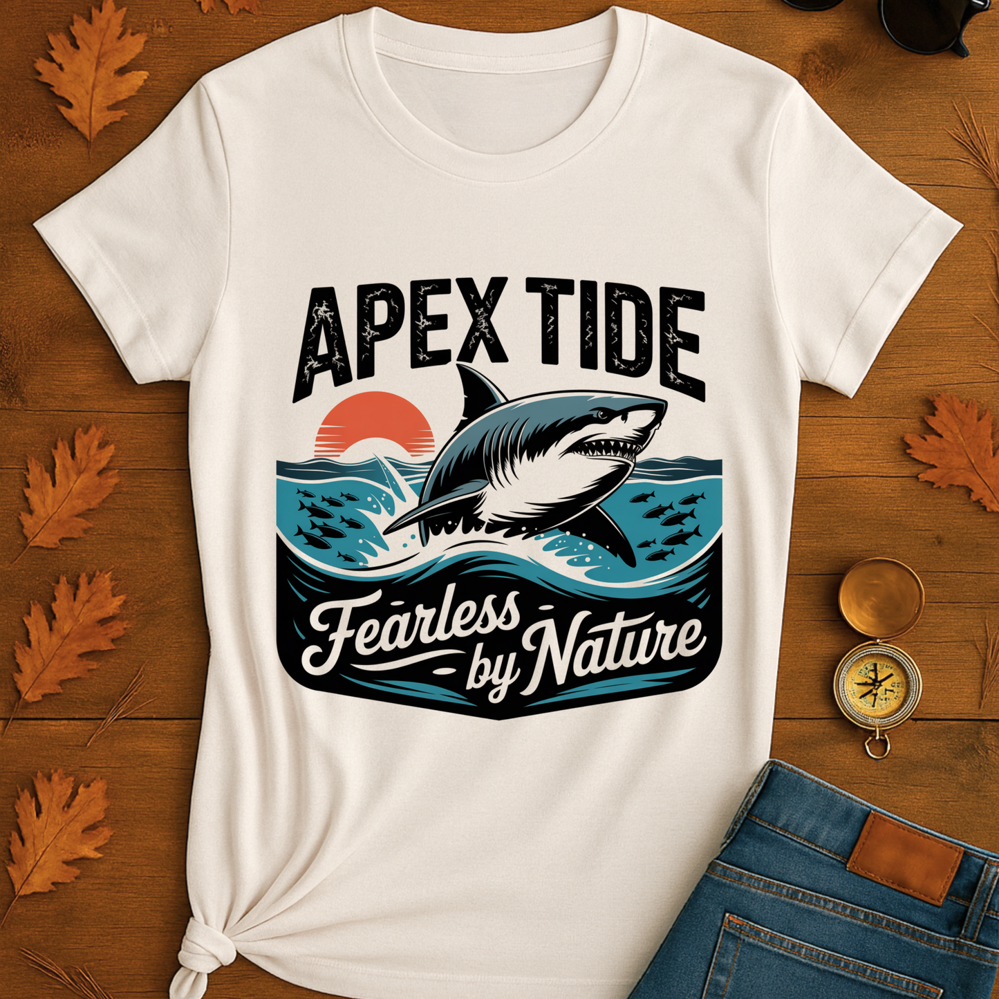Shark Unisex T-Shirt - Fearless by Nature Design