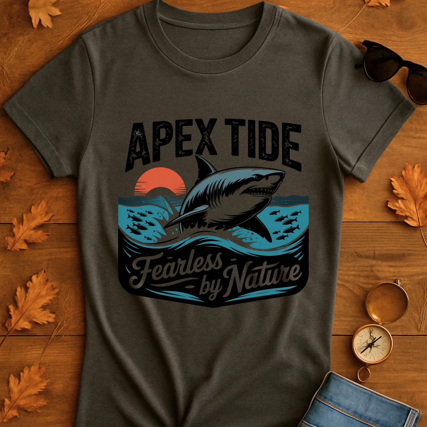 Shark Unisex T-Shirt - Fearless by Nature Design