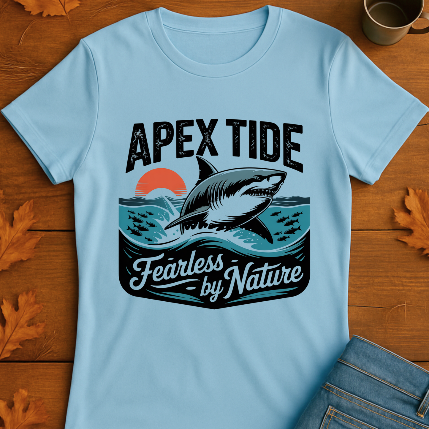 Shark Unisex T-Shirt - Fearless by Nature Design