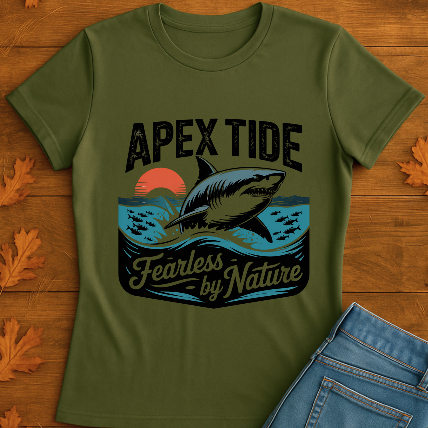 Shark Unisex T-Shirt - Fearless by Nature Design