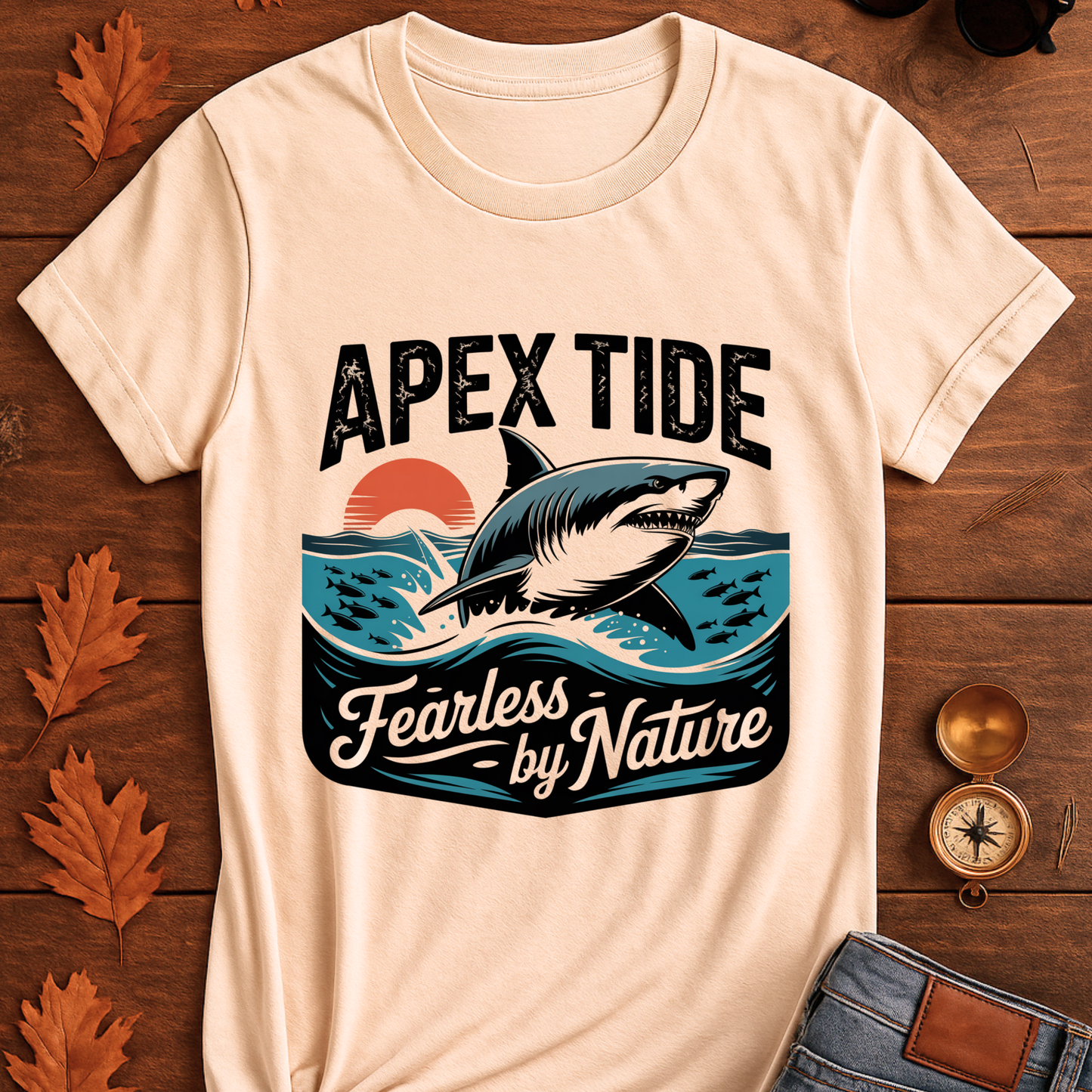 Shark Unisex T-Shirt - Fearless by Nature Design